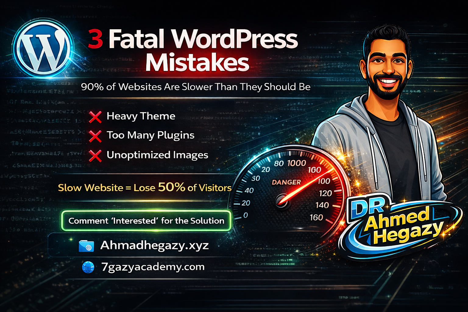 3 أخطاء قاتلة في WordPress تبطئ موقعك (وكيف تصلحها في 2026)